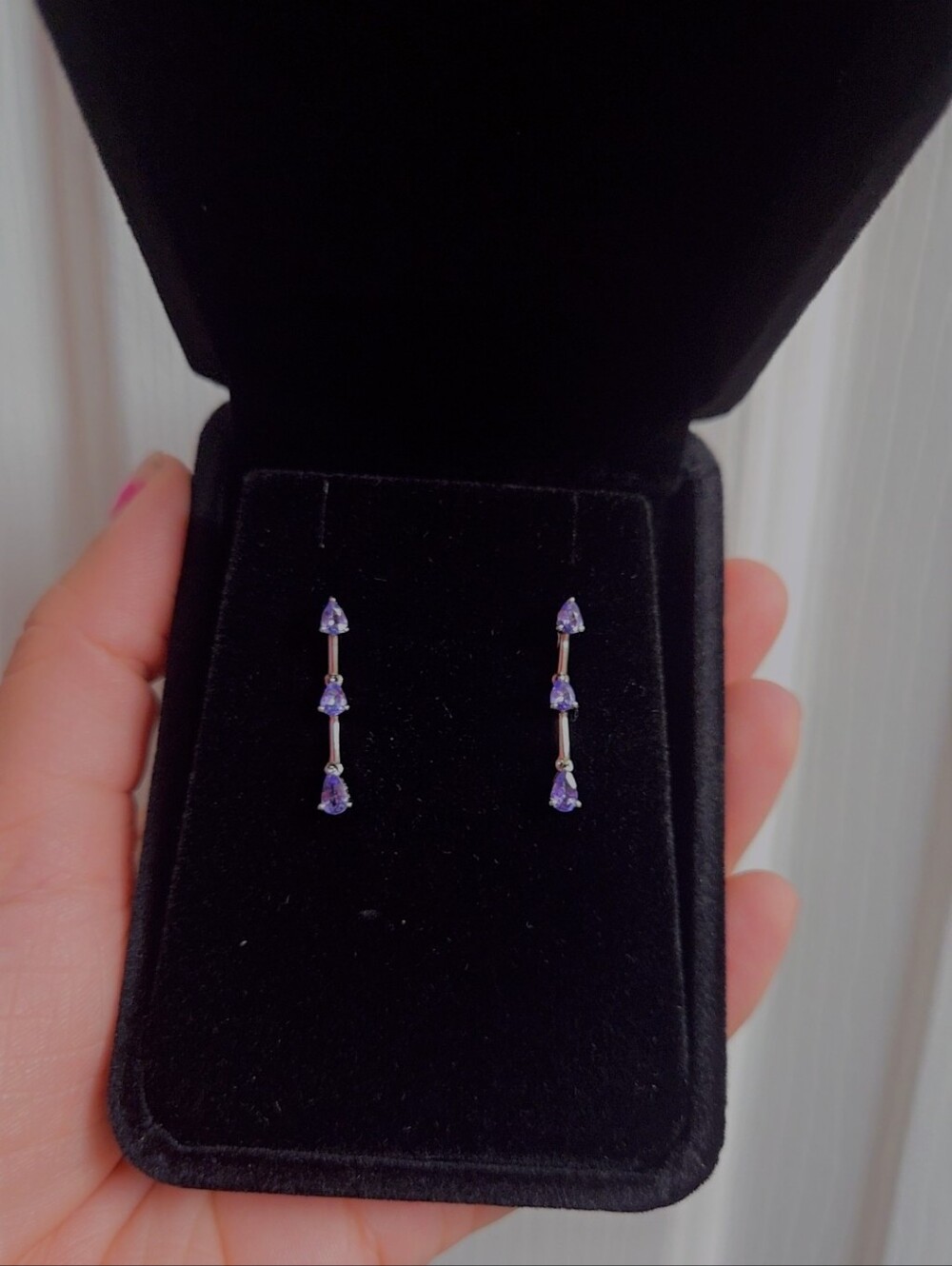 Helzberg Diamonds Tanzanite Drop Earringsin Sterling Silver